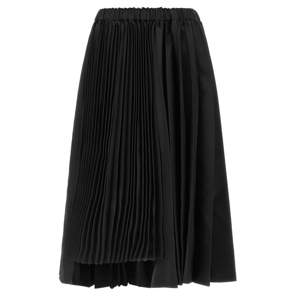 Comme Des Garcons Black Men Asymmetrical Pleated Skirt
